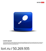 Racket Shuttlecock Icon - 3d Blue Button. Стоковая иллюстрация, агентство Ingram Publishing / Фотобанк Лори