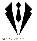 Business concept Jacket and tie cravat Suit for wedding Men’s clothing in dress clothes Representative idea icon black color vector illustration flat style simple image. Business concept Jacket and tie cravat Suit for wedding Men’s clothing in dress clothes Representative idea icon black color vector illustration flat style image. Стоковая иллюстрация, агентство Ingram Publishing / Фотобанк Лори