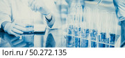 Different laboratory glassware in chemical science laboratory. Стоковое фото, агентство Ingram Publishing / Фотобанк Лори