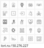 Set of 25 Modern Line Icons of dress, tie, mind, bow tie, amplifier Vector Illustration. Стоковая иллюстрация, агентство Ingram Publishing / Фотобанк Лори
