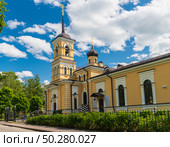 Church of St. Sergius of Radonezh in Pushkin, Saint Petersburg, Russia. Стоковое фото, фотограф Михаил Аккуратoв / Фотобанк Лори