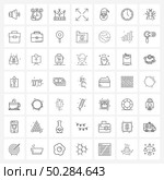 Set of 49 Simple Line Icons for Web and Print such as small, shrink, timer, retract, success Vector Illustration. Стоковая иллюстрация, агентство Ingram Publishing / Фотобанк Лори