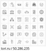 Isolated Symbols Set of 36 Simple Line Icons of celebrations, health, transmit, medicine, sofa Vector Illustration. Стоковая иллюстрация, агентство Ingram Publishing / Фотобанк Лори