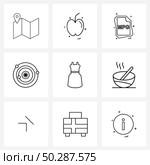 9 Editable Vector Line Icons and Modern Symbols of top, orbit, school, model, files Vector Illustration. Стоковая иллюстрация, агентство Ingram Publishing / Фотобанк Лори