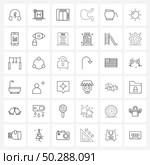 Pack of 36 Universal Line Icons for Web Applications kettle, organ, elevator, human stomach, anatomy Vector Illustration. Стоковая иллюстрация, агентство Ingram Publishing / Фотобанк Лори