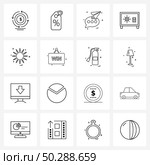 16 Editable Vector Line Icons and Modern Symbols of hot, locked, tag, locker, sms Vector Illustration. Стоковая иллюстрация, агентство Ingram Publishing / Фотобанк Лори
