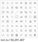 Modern Style Set of 64 line Pictograph Grid based target, picture, health, raster, image Vector Illustration. Стоковая иллюстрация, агентство Ingram Publishing / Фотобанк Лори