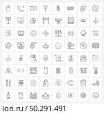 Mobile UI Line Icon Set of 64 Modern Pictograms of organic, tree, card, uploading mm, direction Vector Illustration. Стоковая иллюстрация, агентство Ingram Publishing / Фотобанк Лори