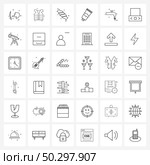 Mobile UI Line Icon Set of 36 Modern Pictograms of tap, null, candy, faucet, ladies Vector Illustration. Стоковая иллюстрация, агентство Ingram Publishing / Фотобанк Лори