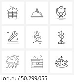 9 Universal Icons Pixel Perfect Symbols of lab, microscope, jewel, technical, cad drawing Vector Illustration. Стоковая иллюстрация, агентство Ingram Publishing / Фотобанк Лори