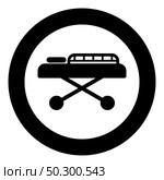 Medical bed Couch patient Hospital gurney intensive care icon in circle round black color vector illustration flat style simple image. Medical bed Couch patient Hospital gurney intensive care icon in circle round black color vector illustration flat style image. Стоковая иллюстрация, агентство Ingram Publishing / Фотобанк Лори