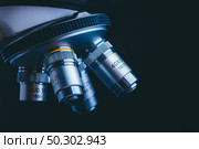 Hight technology microscope at science laboratory for technician using in a histological sample education, a biopsy in the laboratory of research. Стоковое фото, агентство Ingram Publishing / Фотобанк Лори