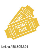 Cinema Tickets Icon. Flat Color Design. Vector Illustration. Стоковая иллюстрация, агентство Ingram Publishing / Фотобанк Лори
