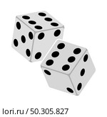 Craps Dice Icon. Flat Color Design. Vector Illustration. Стоковая иллюстрация, агентство Ingram Publishing / Фотобанк Лори