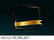 golden frame and ribbon background with text space. Стоковая иллюстрация, агентство Ingram Publishing / Фотобанк Лори