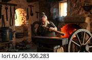 Old Rural Blacksmith AI Generative. Стоковое AI-изображение, AI-художник Андрей Скат / Фотобанк Лори