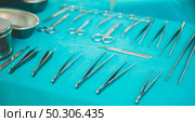 The surgical instruments prepared for the doctor’s work in the operating room. Стоковое фото, агентство Ingram Publishing / Фотобанк Лори