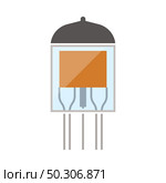 Electronic Vacuum Tube Icon. Flat Color Design. Vector Illustration. Стоковая иллюстрация, агентство Ingram Publishing / Фотобанк Лори