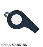 American Football Whistle Icon. Editable Outline With Color Fill Design. Vector Illustration. Стоковая иллюстрация, агентство Ingram Publishing / Фотобанк Лори