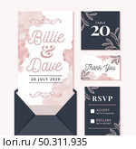 vintage floral art wedding invitation template. Стоковая иллюстрация, агентство Ingram Publishing / Фотобанк Лори