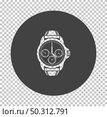 Business Watch Icon. Subtract Stencil Design on Tranparency Grid. Vector Illustration. Стоковая иллюстрация, агентство Ingram Publishing / Фотобанк Лори