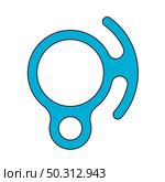 Alpinist Descender Icon. Editable Outline With Color Fill Design. Vector Illustration. Стоковая иллюстрация, агентство Ingram Publishing / Фотобанк Лори