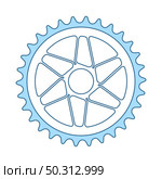 Bike Gear Star Icon. Thin Line With Blue Fill Design. Vector Illustration. Стоковая иллюстрация, агентство Ingram Publishing / Фотобанк Лори
