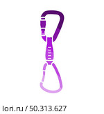 Alpinist Quickdraw Icon. Flat Color Ladder Design. Vector Illustration. Стоковая иллюстрация, агентство Ingram Publishing / Фотобанк Лори