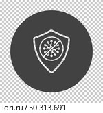 Shield From Coronavirus Icon. Subtract Stencil Design on Tranparency Grid. Vector Illustration. Стоковая иллюстрация, агентство Ingram Publishing / Фотобанк Лори