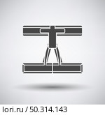Alpinist Belay Belt Icon. Dark Gray on Gray Background With Round Shadow. Vector Illustration. Стоковая иллюстрация, агентство Ingram Publishing / Фотобанк Лори