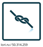 Alpinist Rope Knot Icon. Square Shadow Reflection Design. Vector Illustration. Стоковая иллюстрация, агентство Ingram Publishing / Фотобанк Лори