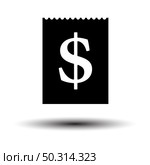 Dollar Calendar Icon. Black on White Background With Shadow. Vector Illustration. Стоковая иллюстрация, агентство Ingram Publishing / Фотобанк Лори