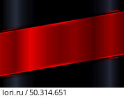 Abstract red shiny diagonal plate on black gradient glossy background with red laser lighting effect. Vector illustration. Стоковая иллюстрация, агентство Ingram Publishing / Фотобанк Лори