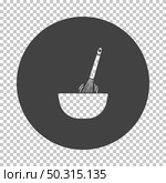 Corolla Mixing In Bowl Icon. Subtract Stencil Design on Tranparency Grid. Vector Illustration. Стоковая иллюстрация, агентство Ingram Publishing / Фотобанк Лори