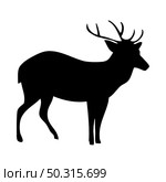 Deer silhouette. Smooth and clean lines. High detailed Deer silhouette. Vector Illustration.. deer and goats silhouettes set. Стоковая иллюстрация, агентство Ingram Publishing / Фотобанк Лори