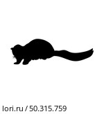 Red panda silhouette. Smooth and clean lines. High detailed Red panda silhouette. Vector Illustration.. wolves and martens silhouettes set. Стоковая иллюстрация, агентство Ingram Publishing / Фотобанк Лори