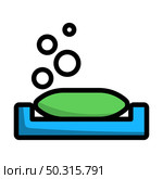 Soap-dish Icon. Editable Bold Outline With Color Fill Design. Vector Illustration. Стоковая иллюстрация, агентство Ingram Publishing / Фотобанк Лори