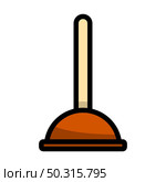 Plunger Icon. Editable Bold Outline With Color Fill Design. Vector Illustration. Стоковая иллюстрация, агентство Ingram Publishing / Фотобанк Лори