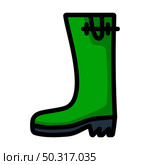 Rubber Boot Icon. Editable Bold Outline With Color Fill Design. Vector Illustration. Стоковая иллюстрация, агентство Ingram Publishing / Фотобанк Лори