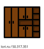 Office Cabinet Icon. Editable Bold Outline With Color Fill Design. Vector Illustration. Стоковая иллюстрация, агентство Ingram Publishing / Фотобанк Лори