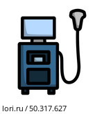 Ultrasound Diagnostic Machine Icon. Editable Bold Outline With Color Fill Design. Vector Illustration. Стоковая иллюстрация, агентство Ingram Publishing / Фотобанк Лори