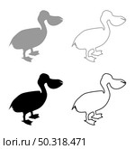 Pelican bird Seabird Waterbird silhouette grey black color vector illustration solid outline style simple image. Pelican bird Seabird Waterbird silhouette grey black color vector illustration solid outline style image. Стоковая иллюстрация, агентство Ingram Publishing / Фотобанк Лори