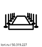 Red Carpet Icon. Editable Bold Outline Design. Vector Illustration. Стоковая иллюстрация, агентство Ingram Publishing / Фотобанк Лори