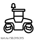 Icon Of Road Roller. Editable Bold Outline Design. Vector Illustration. Стоковая иллюстрация, агентство Ingram Publishing / Фотобанк Лори