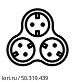 AC Splitter Icon. Editable Bold Outline Design. Vector Illustration. Стоковая иллюстрация, агентство Ingram Publishing / Фотобанк Лори