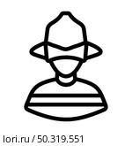 Fireman Icon. Bold outline design with editable stroke width. Vector Illustration. Стоковая иллюстрация, агентство Ingram Publishing / Фотобанк Лори