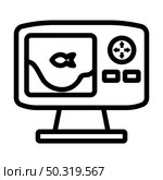 Icon Of Echo Sounder. Bold outline design with editable stroke width. Vector Illustration. Стоковая иллюстрация, агентство Ingram Publishing / Фотобанк Лори