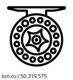 Icon Of Fishing Reel. Bold outline design with editable stroke width. Vector Illustration. Стоковая иллюстрация, агентство Ingram Publishing / Фотобанк Лори