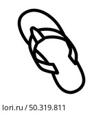 Flip Flop Icon. Bold outline design with editable stroke width. Vector Illustration. Стоковая иллюстрация, агентство Ingram Publishing / Фотобанк Лори