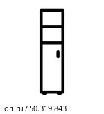 Narrow Cabinet Icon. Bold outline design with editable stroke width. Vector Illustration. Стоковая иллюстрация, агентство Ingram Publishing / Фотобанк Лори